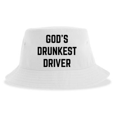 God's Drunkest Driver Funny Tee Sustainable Bucket Hat