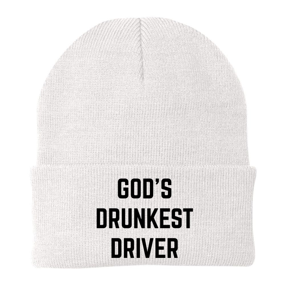 God's Drunkest Driver Funny Tee Beanie