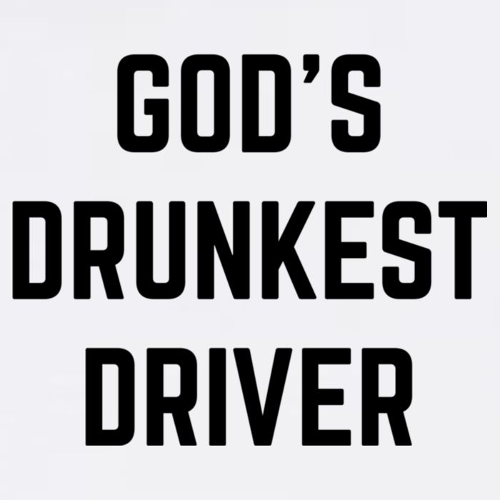 God's Drunkest Driver Funny Tee Flat Bill Trucker Hat