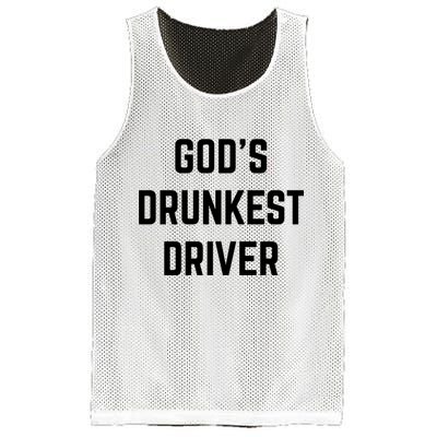 God's Drunkest Driver Funny Tee Mesh Reversible Basketball Jersey Tank