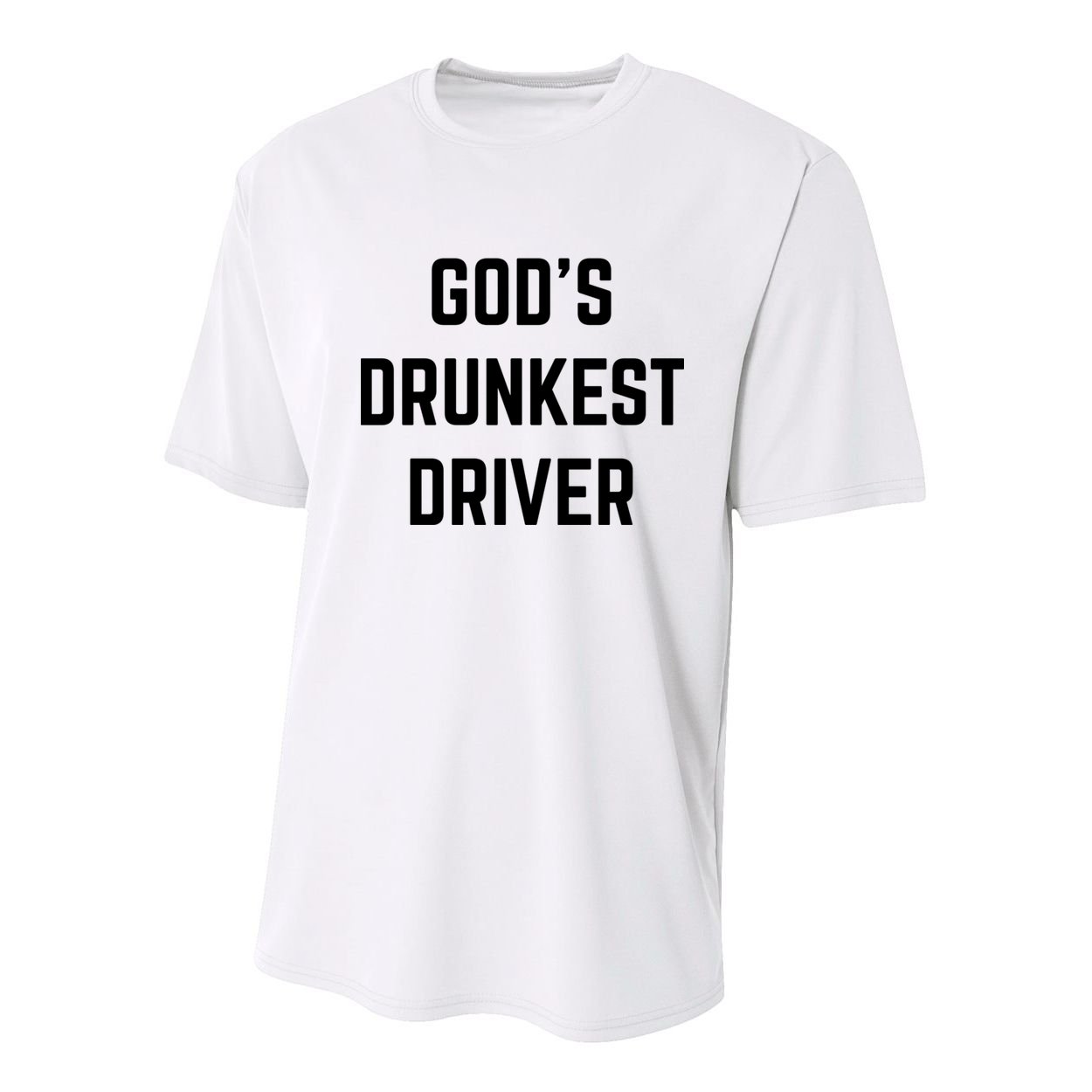 God's Drunkest Driver Funny Tee Youth Performance Sprint T-Shirt