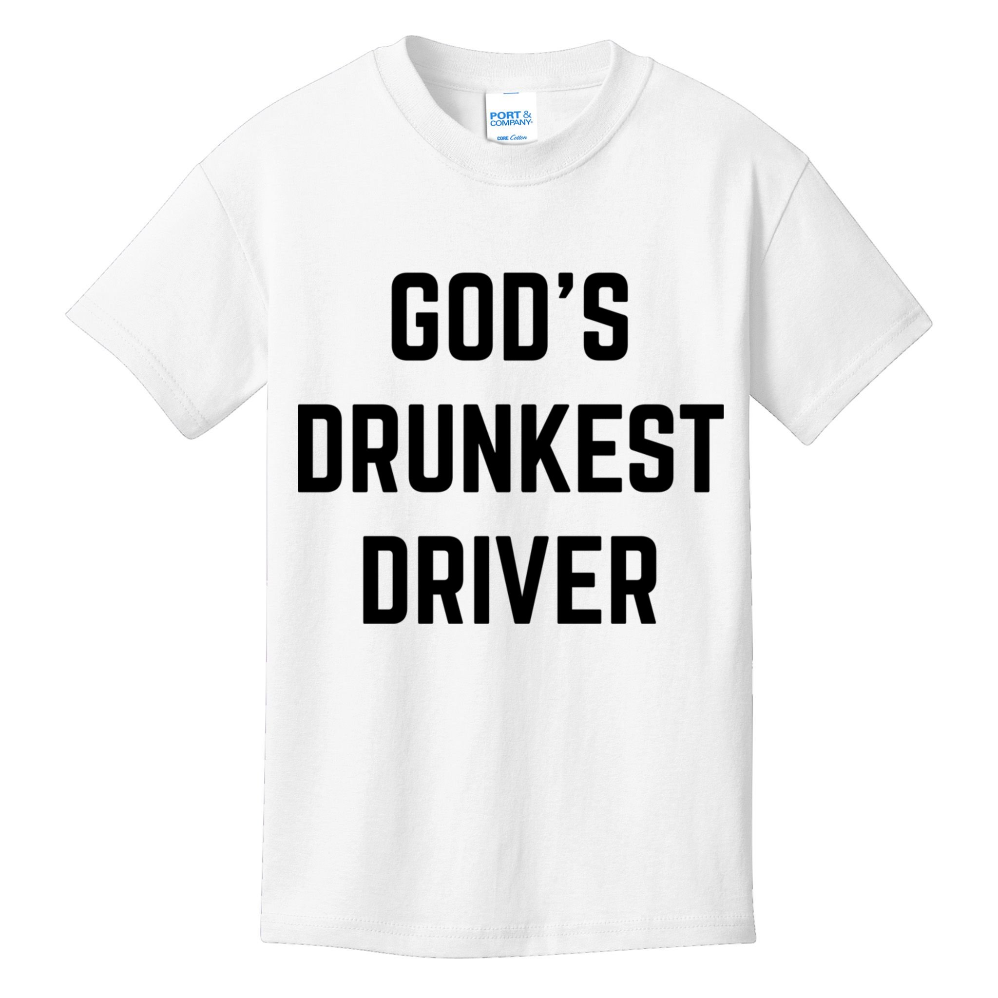 God's Drunkest Driver Funny Tee Kids T-Shirt