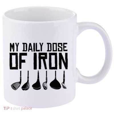 Golf Daily Dose Of Iron 11oz C Handle Ceramic Mug