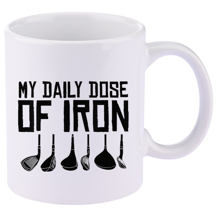 Golf Daily Dose Of Iron 11oz C Handle Ceramic Mug