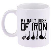 Golf Daily Dose Of Iron 11oz C Handle Ceramic Mug