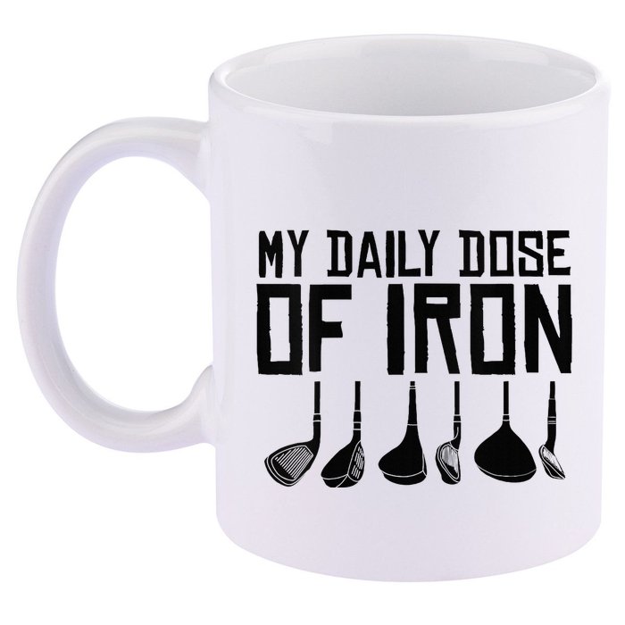 Golf Daily Dose Of Iron 11oz C Handle Ceramic Mug
