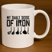 Golf Daily Dose Of Iron 11oz C Handle Ceramic Mug