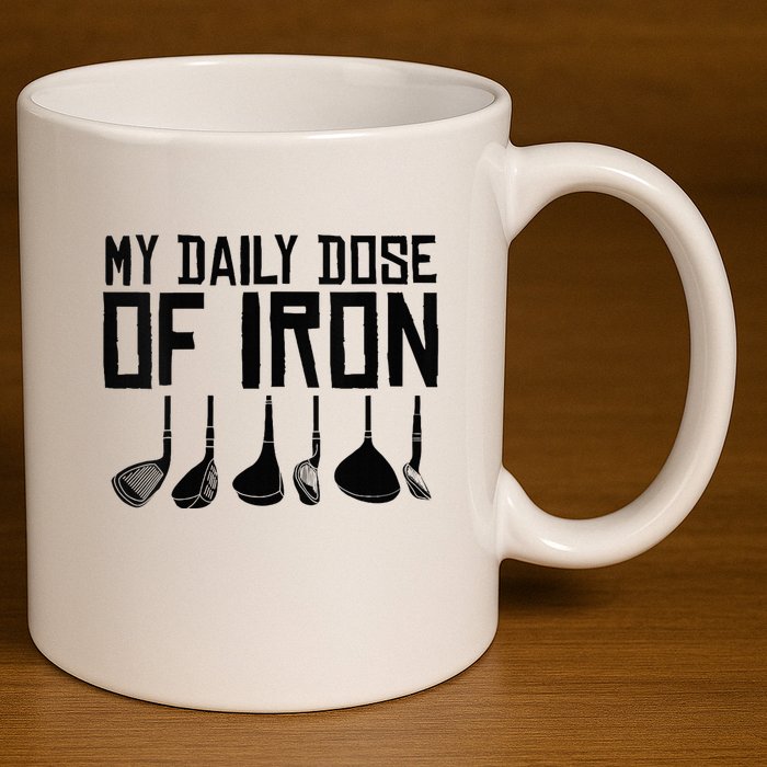 Golf Daily Dose Of Iron 11oz C Handle Ceramic Mug
