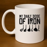 Golf Daily Dose Of Iron 11oz C Handle Ceramic Mug
