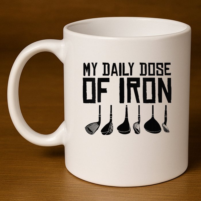 Golf Daily Dose Of Iron 11oz C Handle Ceramic Mug