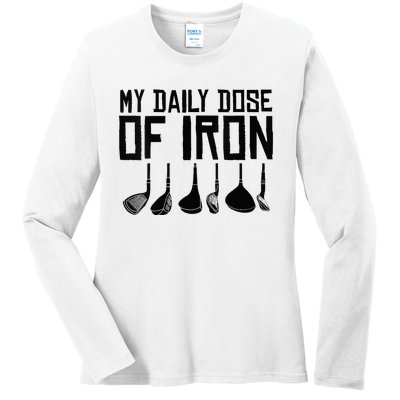 Golf Daily Dose Of Iron Ladies Long Sleeve Shirt