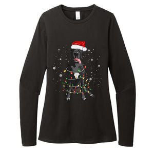 Great Dane Dog Tree Christmas Lights Xmas Pajama Matching Gift Womens CVC Long Sleeve Shirt