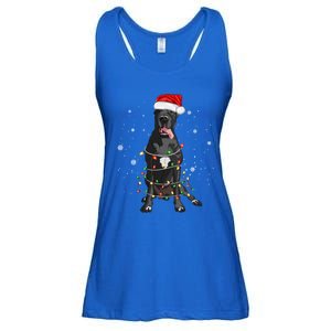 Great Dane Dog Tree Christmas Lights Xmas Pajama Matching Gift Ladies Essential Flowy Tank