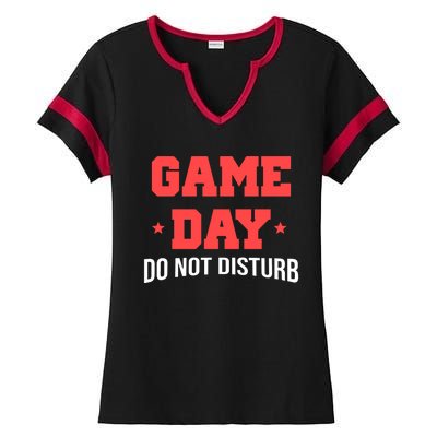 Game Day Do Not Disturb Ladies Halftime Notch Neck Tee