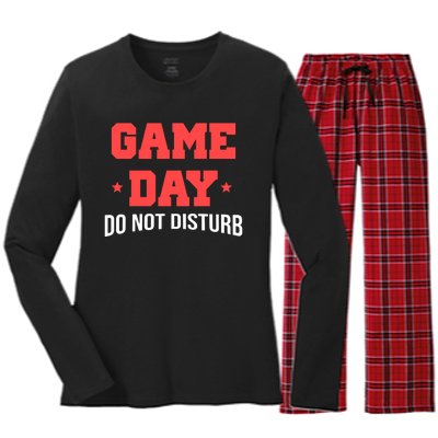 Game Day Do Not Disturb Women's Long Sleeve Flannel Pajama Set 