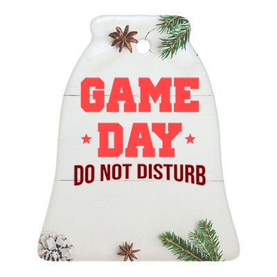 Game Day Do Not Disturb Ceramic Bell Ornament