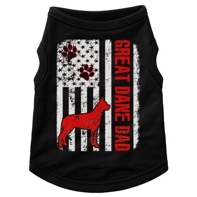 Great Dane Dad American Flag Gift Doggie Tank