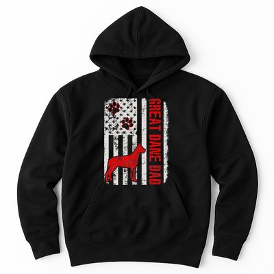 Great Dane Dad American Flag Gift Hoodie
