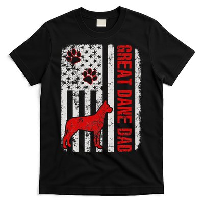 Great Dane Dad American Flag Gift T-Shirt