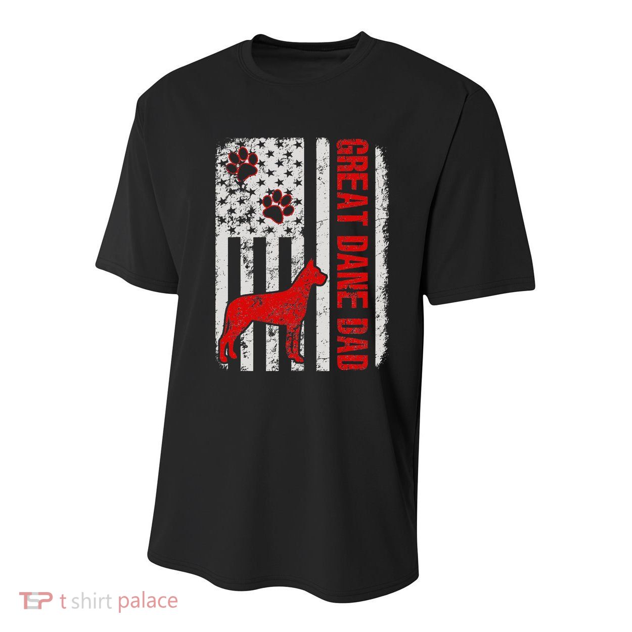 Great Dane Dad American Flag Gift Youth Performance Sprint T-Shirt