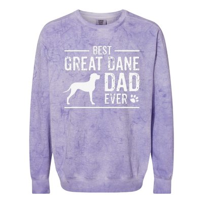 Great Dane Dad Best Dog Owner Ever Colorblast Crewneck Sweatshirt