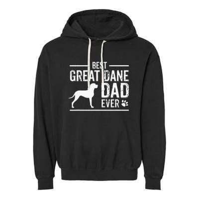 Great Dane Dad Best Dog Owner Ever Garment-Dyed Fleece Hoodie