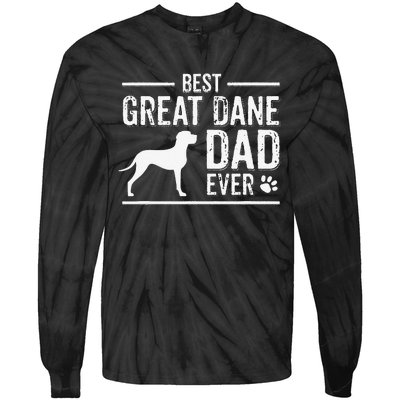 Great Dane Dad Best Dog Owner Ever Tie-Dye Long Sleeve Shirt