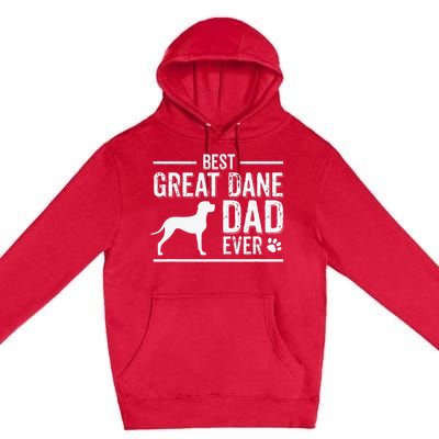 Great Dane Dad Best Dog Owner Ever Premium Pullover Hoodie