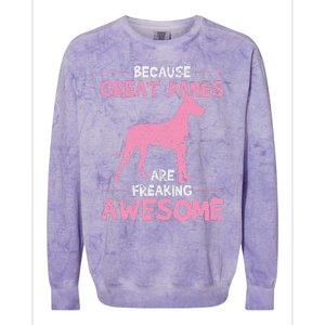 Great Dane Dog Awesome Colorblast Crewneck Sweatshirt