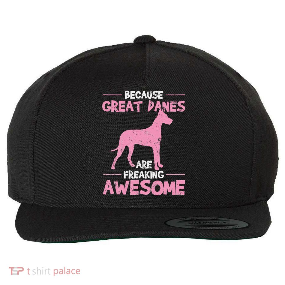Great Dane Dog Awesome Wool Snapback Cap