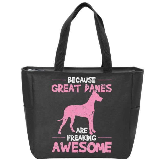 Great Dane Dog Awesome Zip Tote Bag