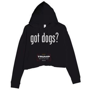 Got Dogs Eating The Dogs Cats Trump Make Pets Safe Again Crop Fleece Hoodie