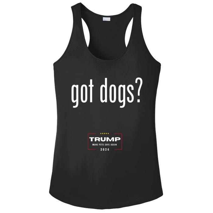 Got Dogs Eating The Dogs Cats Trump Make Pets Safe Again Ladies PosiCharge Competitor Racerback Tank