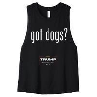 Got Dogs Eating The Dogs Cats Trump Make Pets Safe Again Women's Racerback Cropped Tank