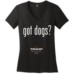 Got Dogs Eating The Dogs Cats Trump Make Pets Safe Again Women's V-Neck T-Shirt