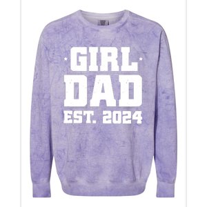 Girl Dad Est 202a4 Colorblast Crewneck Sweatshirt