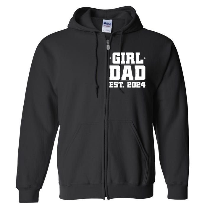 Girl Dad Est 202a4 Full Zip Hoodie