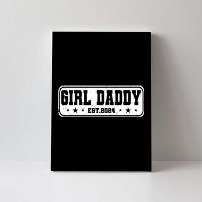 Girl Daddy Est 2024 To Be Gifts For 1st Time Dad Canvas