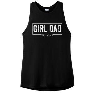 Girl Dad Est 2024 Girl Dad To Be New Daddy FatherS Day Ladies PosiCharge Tri-Blend Wicking Tank