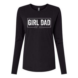 Girl Dad Est 2024 Girl Dad To Be New Daddy FatherS Day Womens Cotton Relaxed Long Sleeve T-Shirt