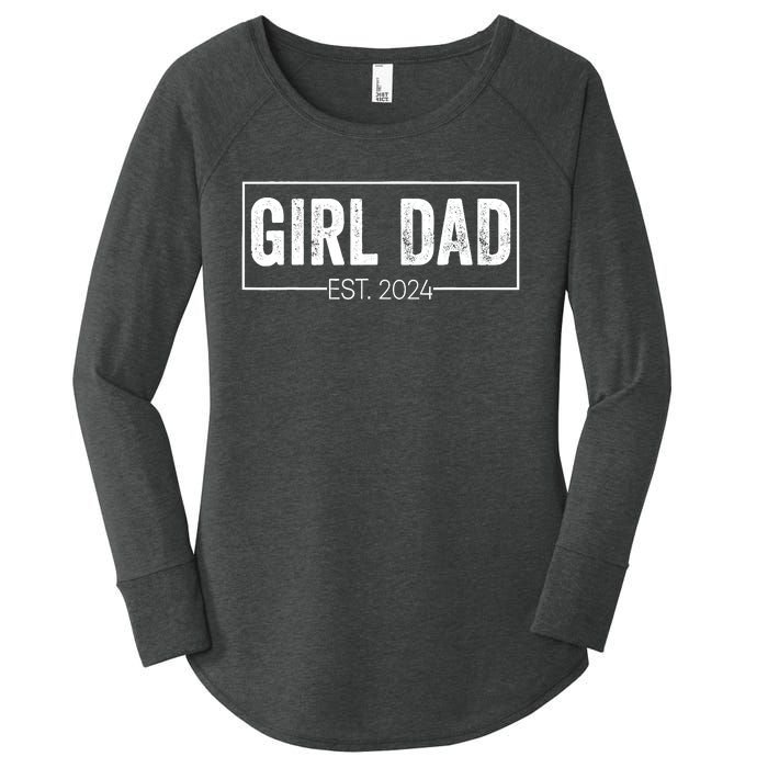 Girl Dad Est 2024 Girl Dad To Be New Daddy FatherS Day Women's Perfect Tri Tunic Long Sleeve Shirt