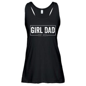 Girl Dad Est 2024 Girl Dad To Be New Daddy FatherS Day Ladies Essential Flowy Tank