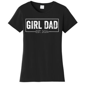 Girl Dad Est 2024 Girl Dad To Be New Daddy FatherS Day Women's T-Shirt