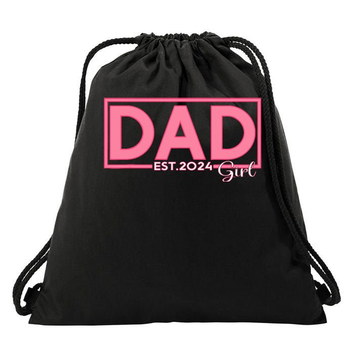 Girl Dad Est 2024 New Father Dad Established 2024 Drawstring Bag