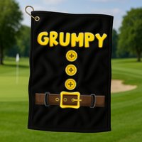 Grumpy Dwarf Easy Halloween Golf Towel