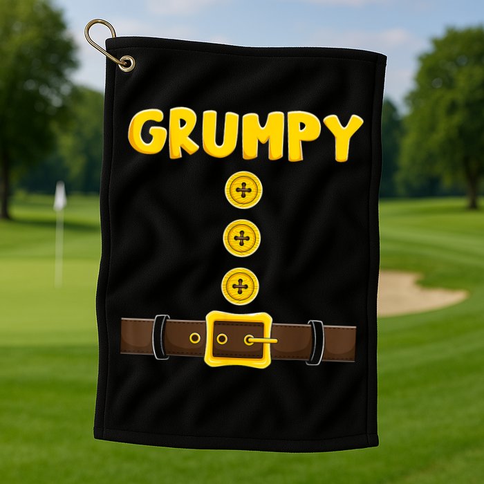 Grumpy Dwarf Easy Halloween Golf Towel