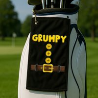 Grumpy Dwarf Easy Halloween Golf Towel