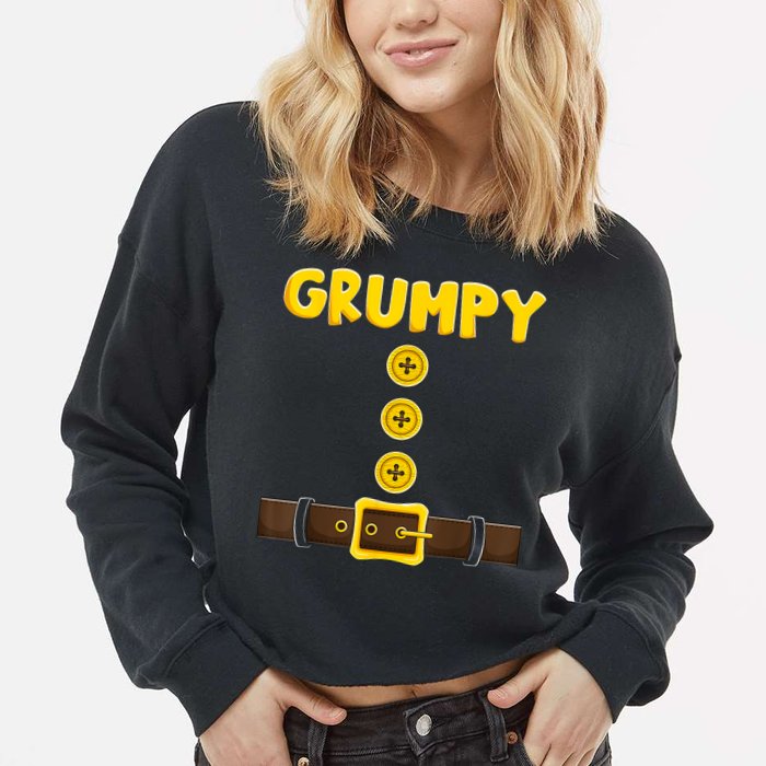 Grumpy Dwarf Easy Halloween Cropped Pullover Crew