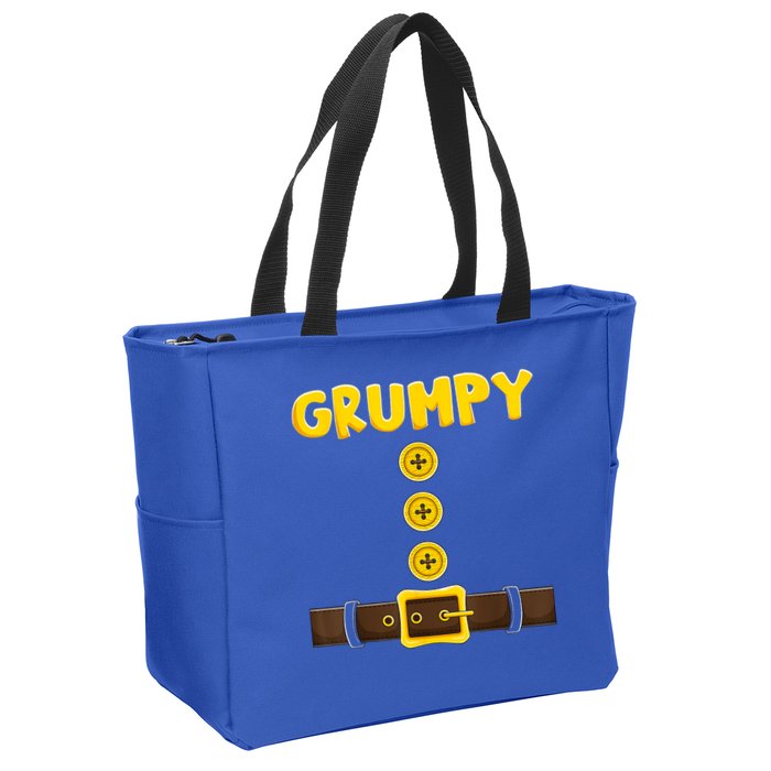 Grumpy Dwarf Easy Halloween Zip Tote Bag