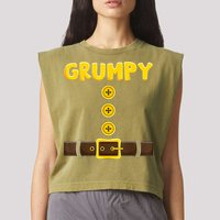 Grumpy Dwarf Easy Halloween Garment-Dyed Women's Muscle Tee